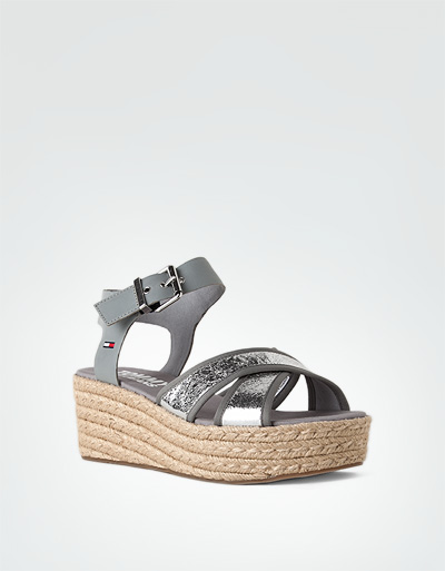 TOMMY JEANS Wedges mit Bastsohle Saisonschlussverkauf