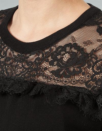 TWIN-SET Pullover mit Spitzen-Einsatz Limitierter Zeitrabatt