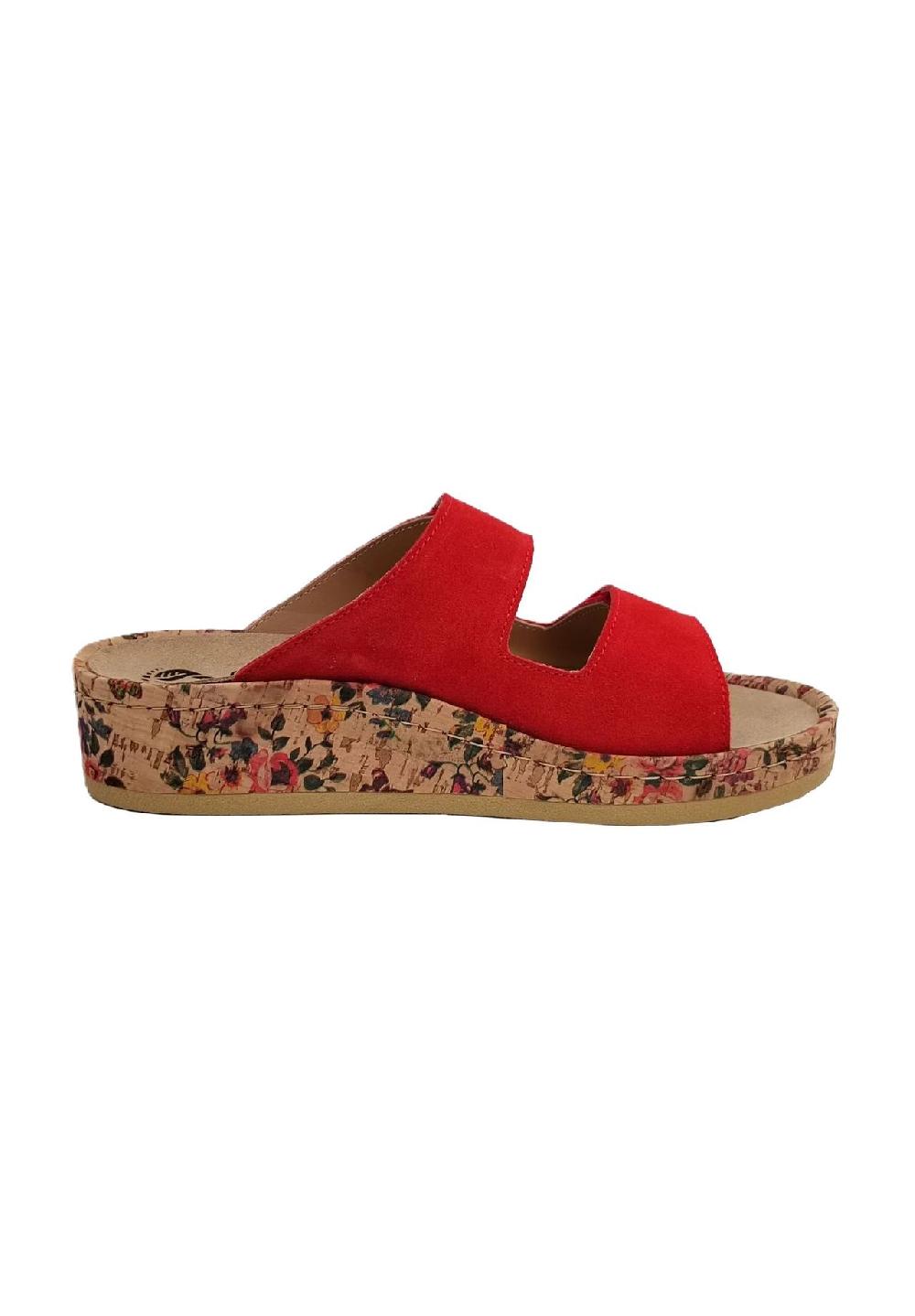 MUBB Mia Pantoletten Klettverschluss Leder für Damen im Angebot