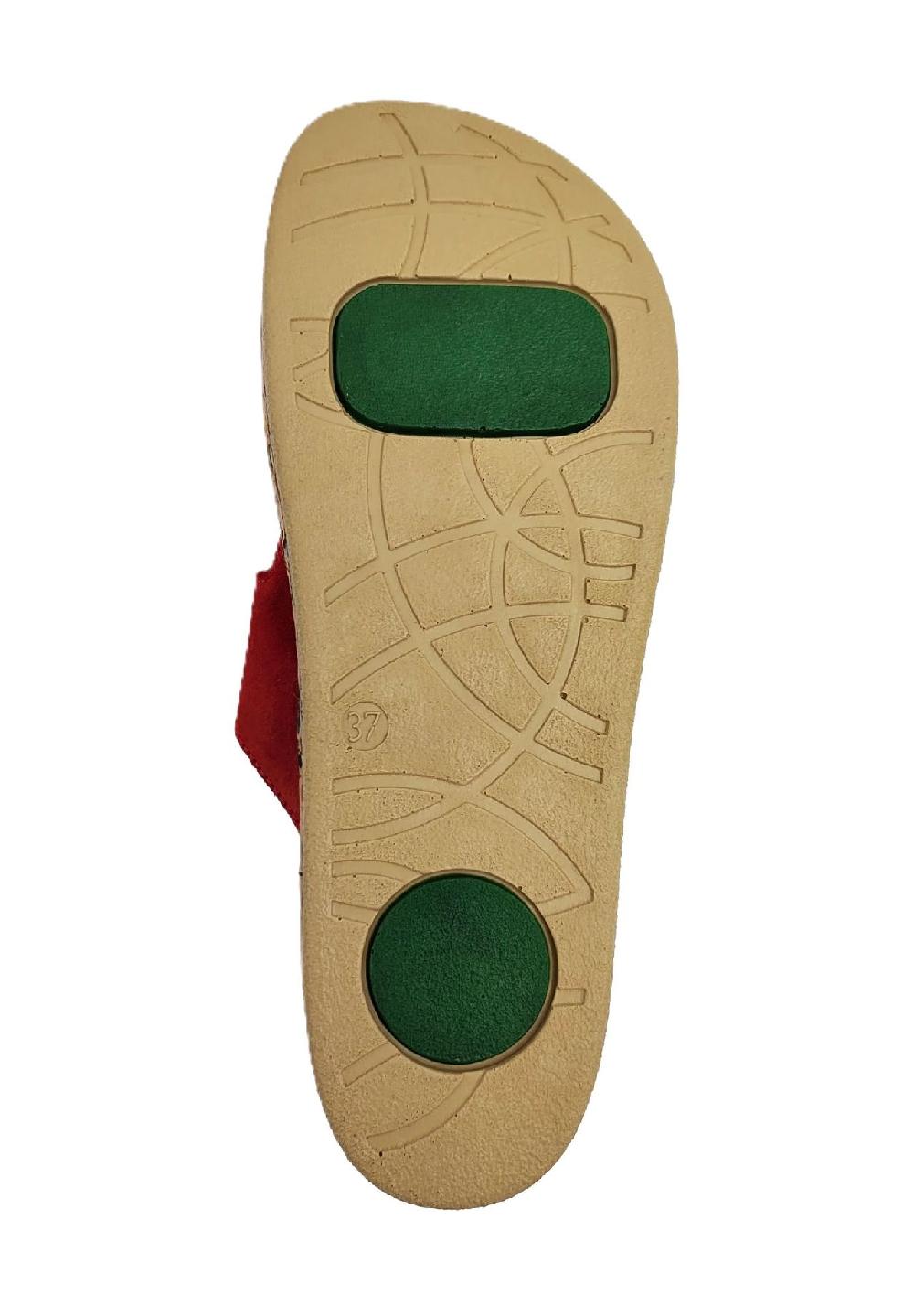 MUBB Mia Pantoletten Klettverschluss Leder für Damen im Angebot