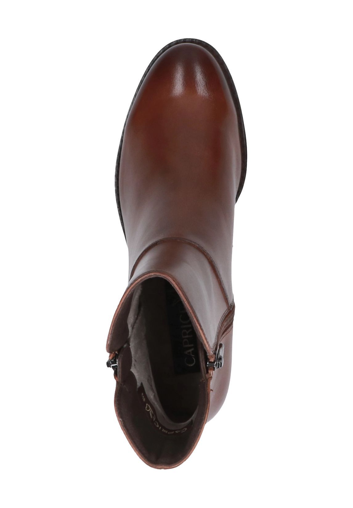 Caprice Stiefeletten Leder Blockabsatz für Damen Kostenloser Versand