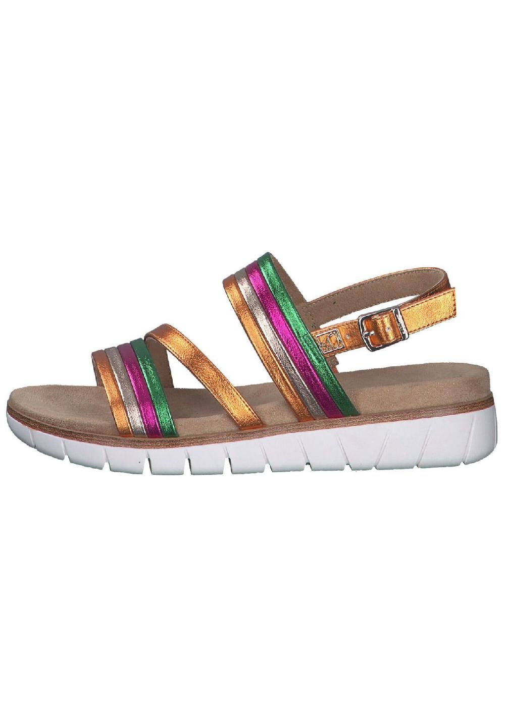 s.Oliver Lederimitat Sandalen Neueste Mode