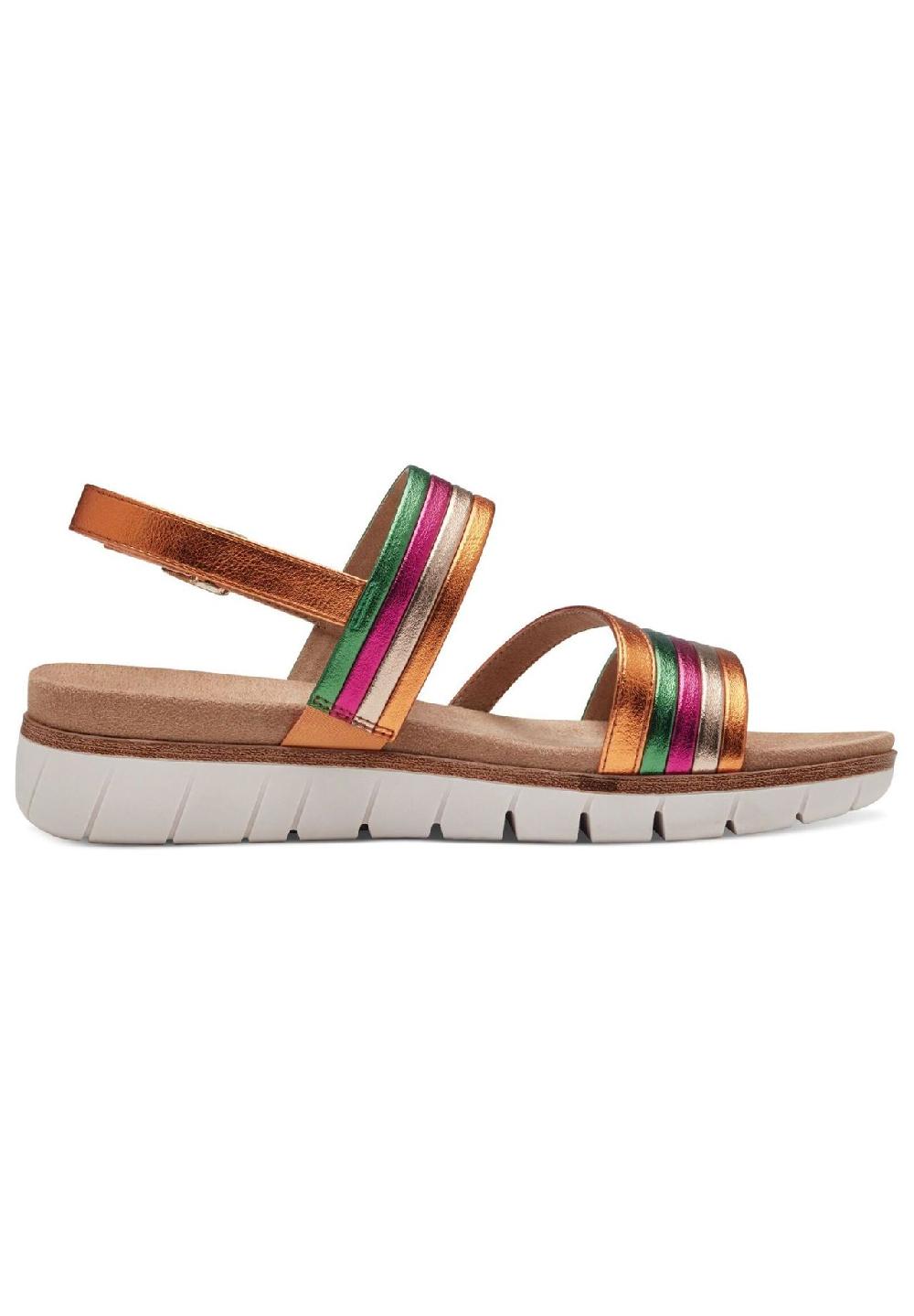 s.Oliver Lederimitat Sandalen Neueste Mode