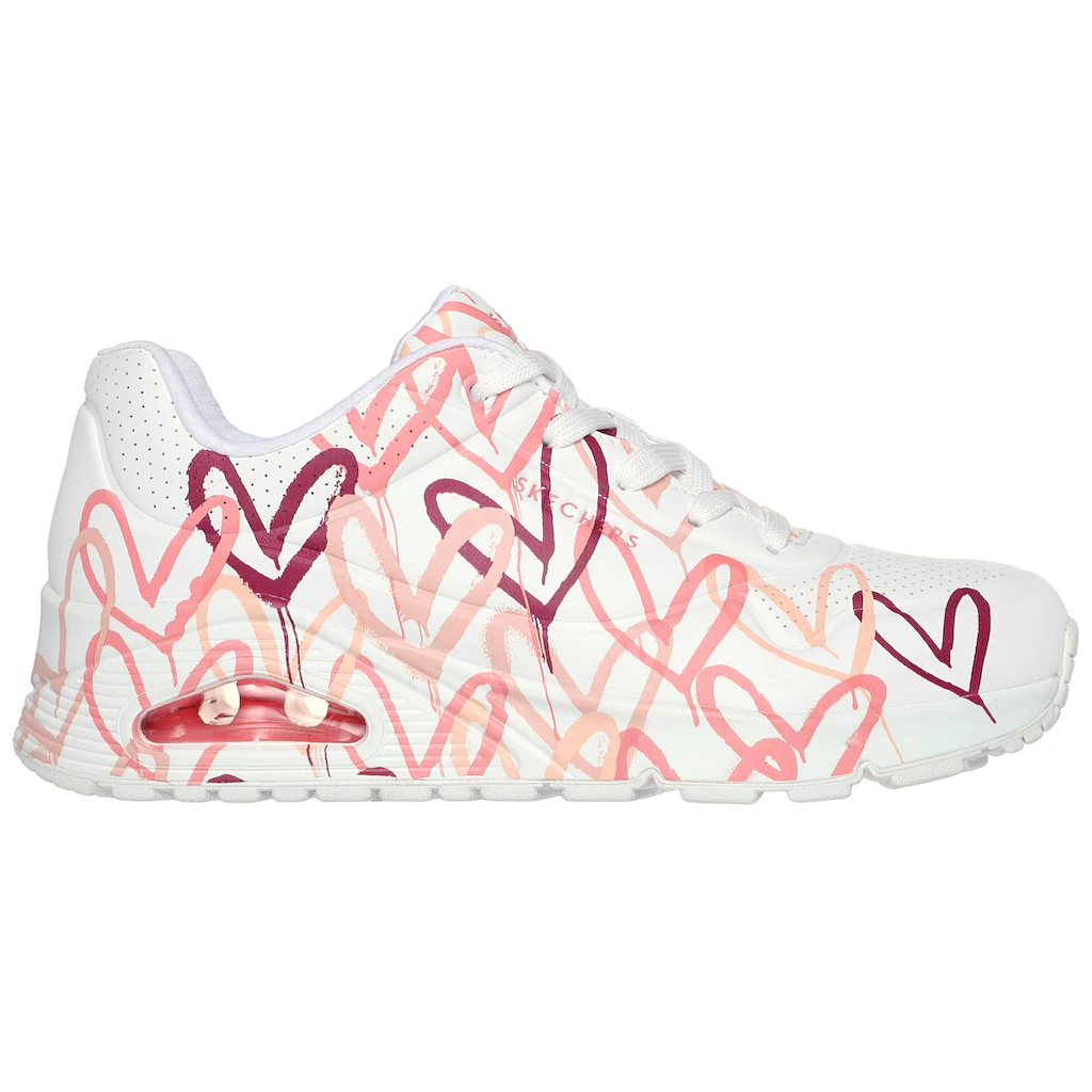 Skechers Wedgesneaker »UNO-SPREAD THE LOVE« Freizeitschuh Halbschuh Schnürschuh mit coolem Graffiti-Print Super Rabatt