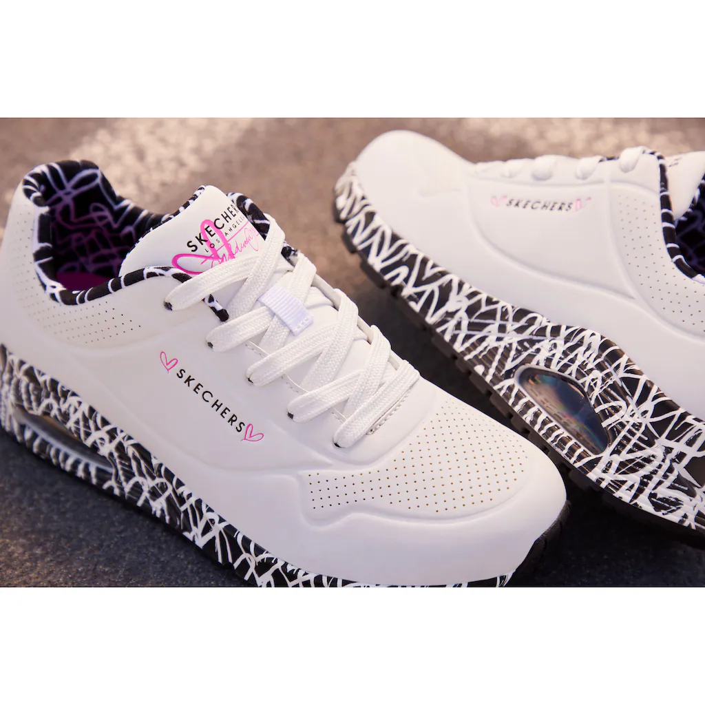 Skechers Sneaker »UNO LOVING LOVE« Freizeitschuh Halbschuh Schnürschuh mit Luftkammersohle 50% Rabatt für begrenzte Zeit