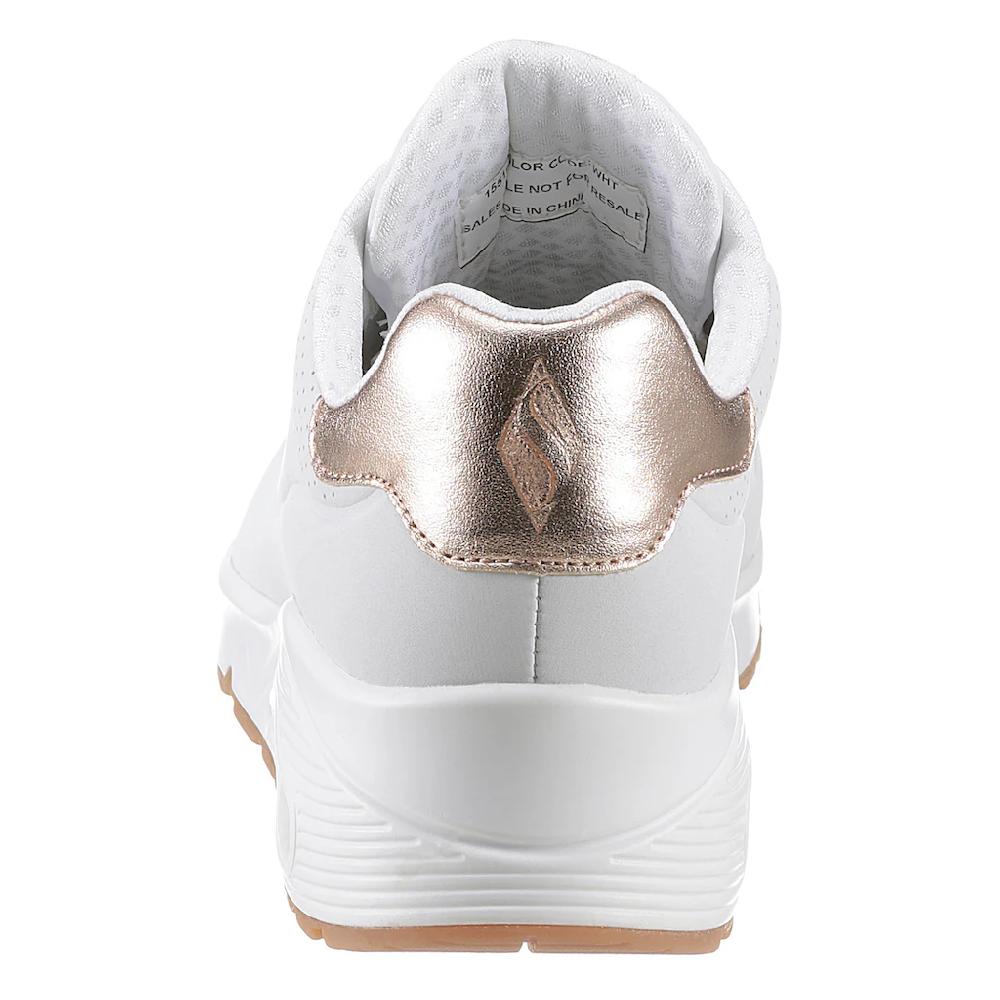 Skechers Slip-On Sneaker »UNO SHIMMER AWAY« Slipper Freizeitschuh Plateausneaker mit modischem Keilabsatz ▷ für Schlussverkauf