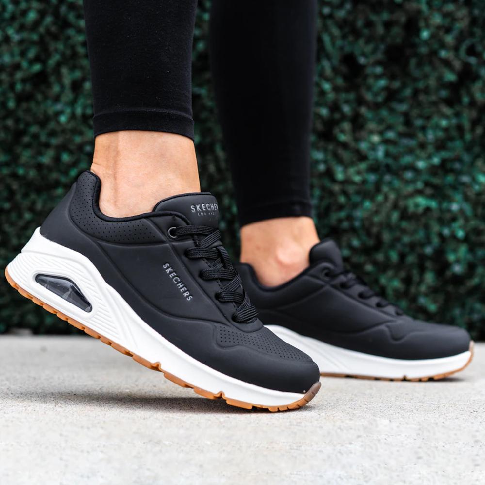 Skechers Wedgesneaker »Uno - Stand on Air« Freizeitschuh Halbschuh Schnürschuh mit feiner Perforation kaufen Bestseller