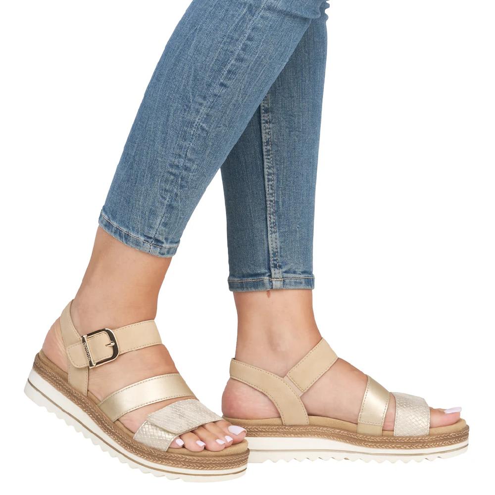 Remonte Keilsandalette Keilabsatz Sommerschuh Sandale in veganer Verarbeitung online kaufen Super Rabatt