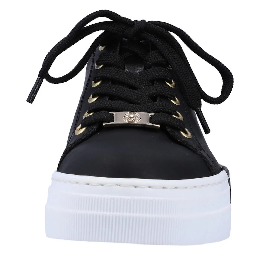 Rieker Plateausneaker mit Metallic-Fersenkappe Freizeitschuh Halbschuh Schnürschuh auf Rechnung online bestellen 50% Rabatt mit kostenlosem Versand