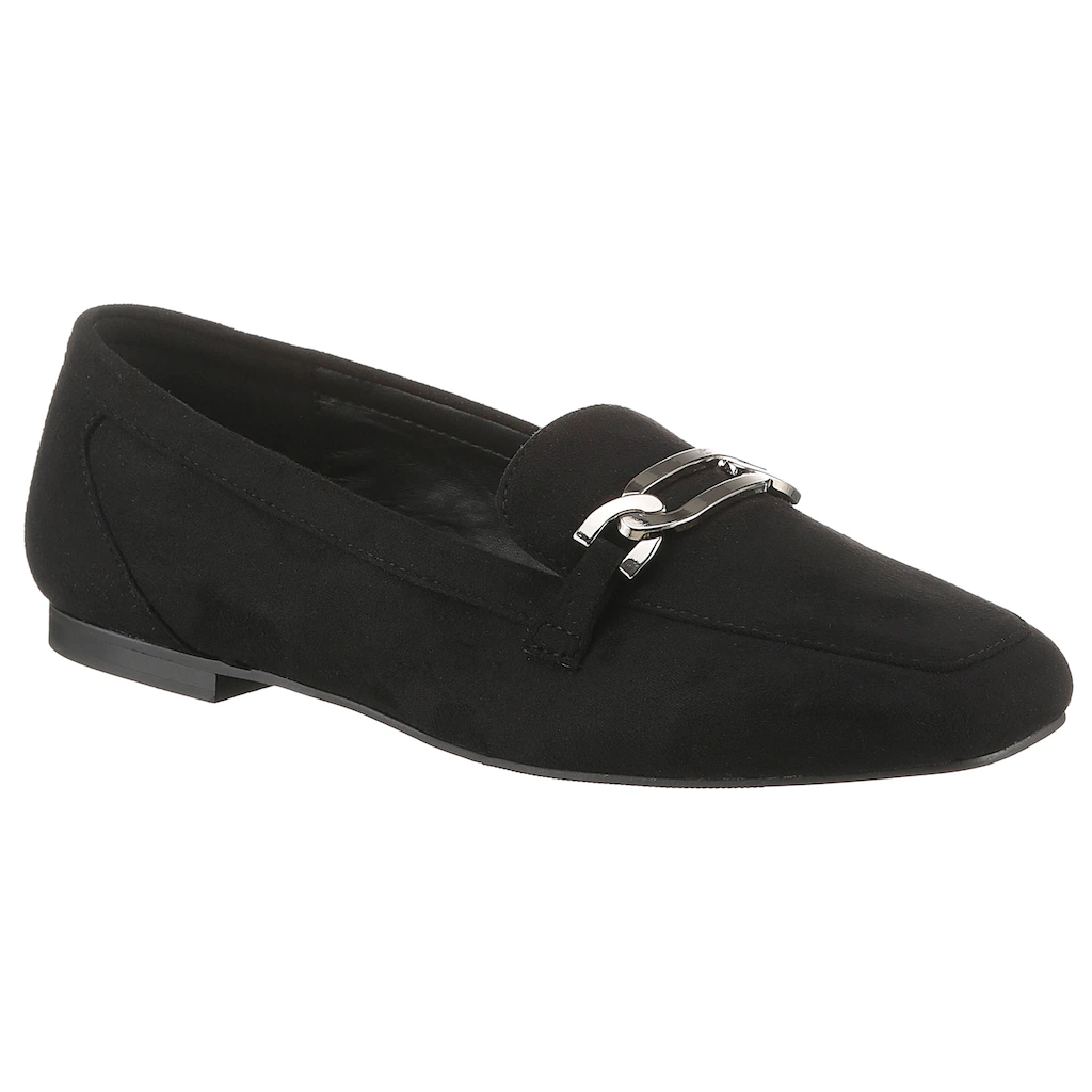 Aniston SHOES Loafer Slipper Schlupfschuh Flat Schmuckspange - NEUE KOLLEKTION Rabatte dieses Monats