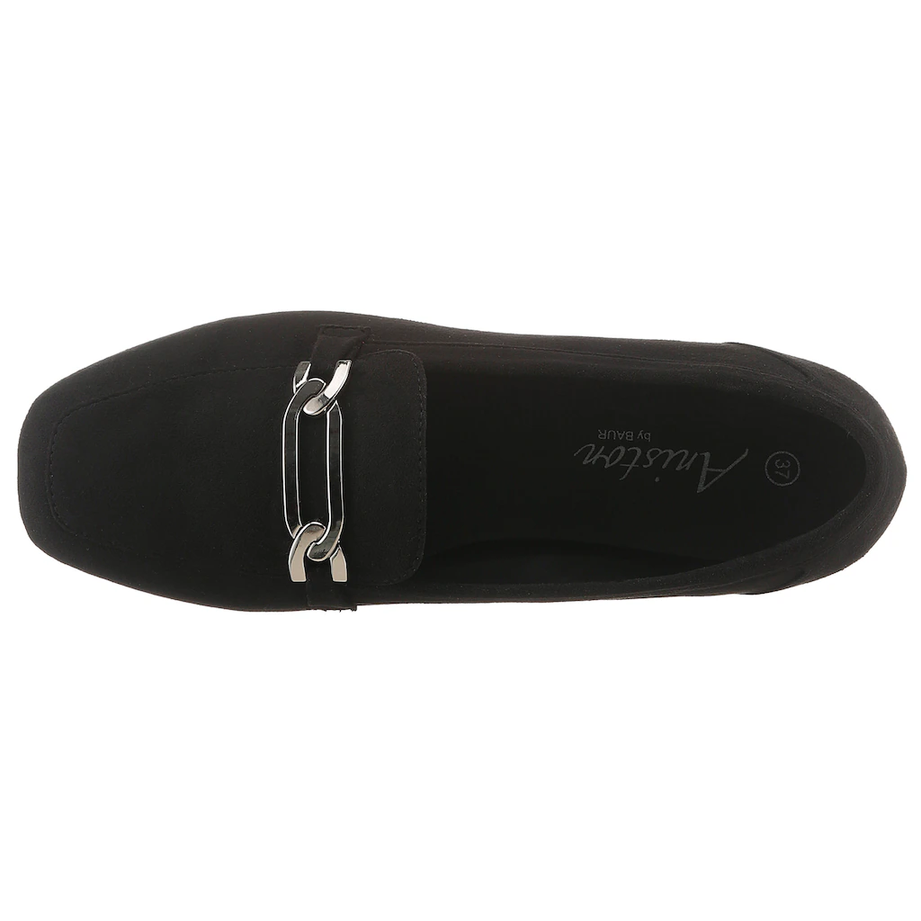 Aniston SHOES Loafer Slipper Schlupfschuh Flat Schmuckspange - NEUE KOLLEKTION Rabatte dieses Monats