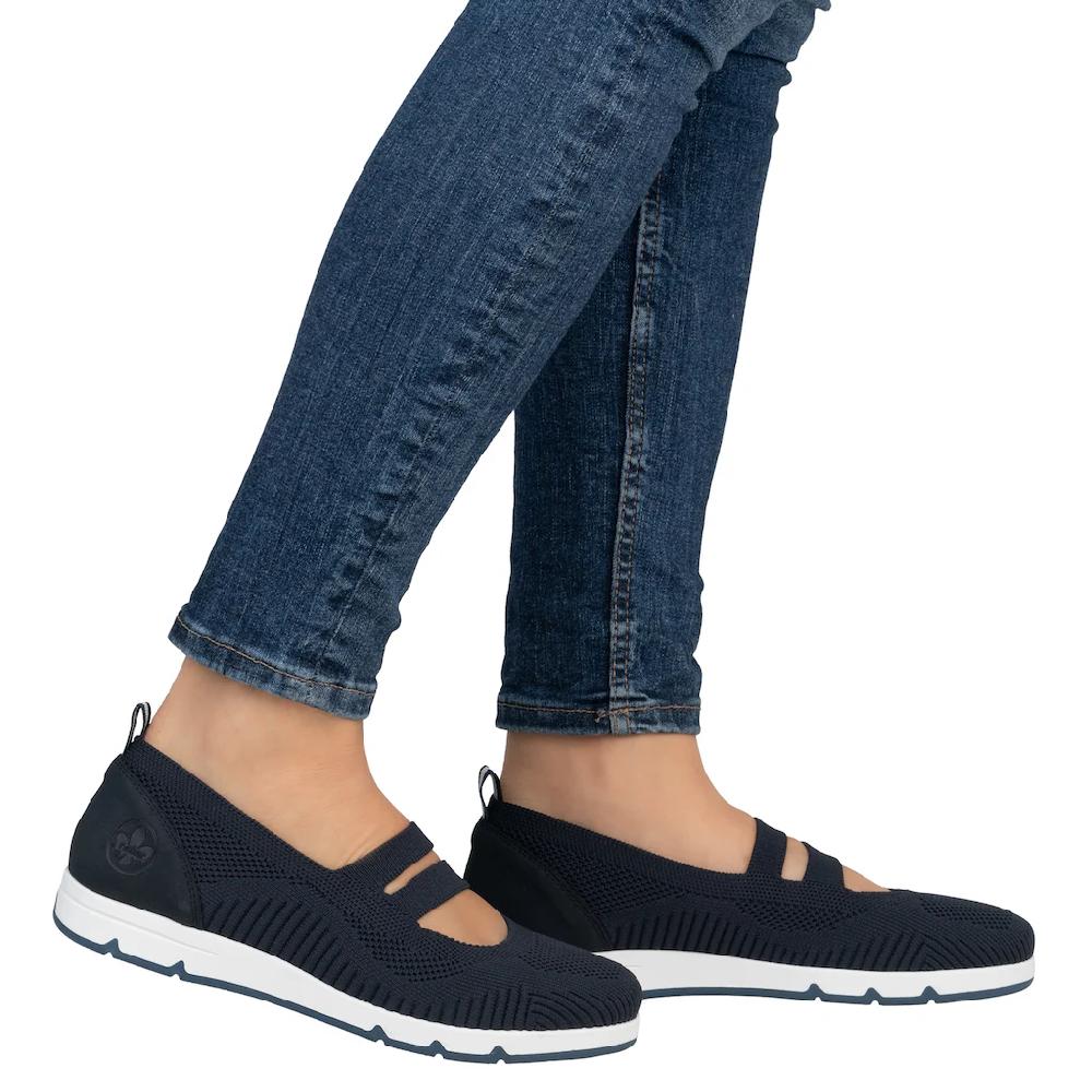 Rieker Riemchenballerina Schlupfschuh Halbschuh Slip-on Sneaker mit Gummizug 2025