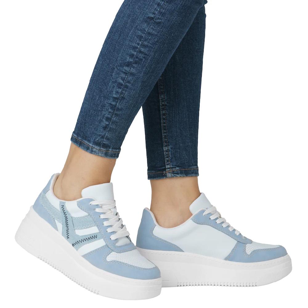 Rieker Plateausneaker Freizeitschuh Halbschuh Schnürschuh mit gepolstertem Schaftrand online bestellen Großer Ausverkauf