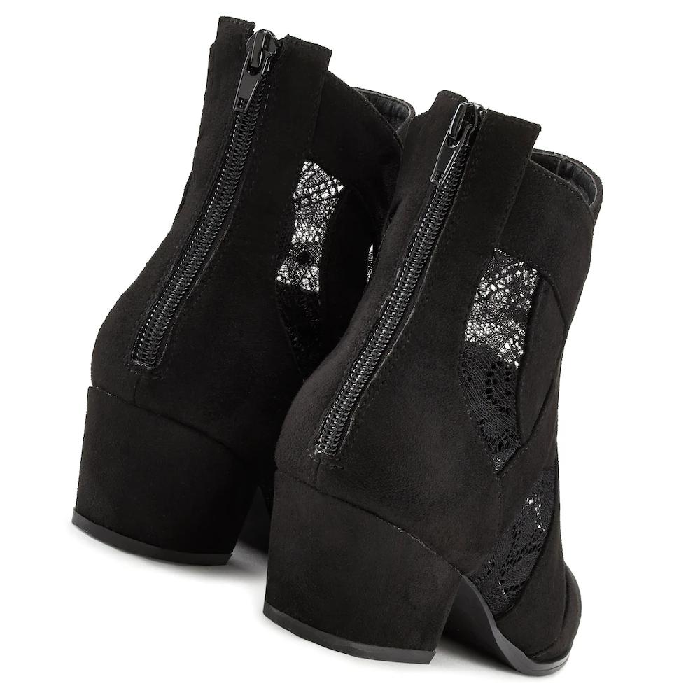 LASCANA Stiefelette mit Spitze & bequemen Blockabsatz Cowboy Boots Westernstiefel ▷ für Black Friday