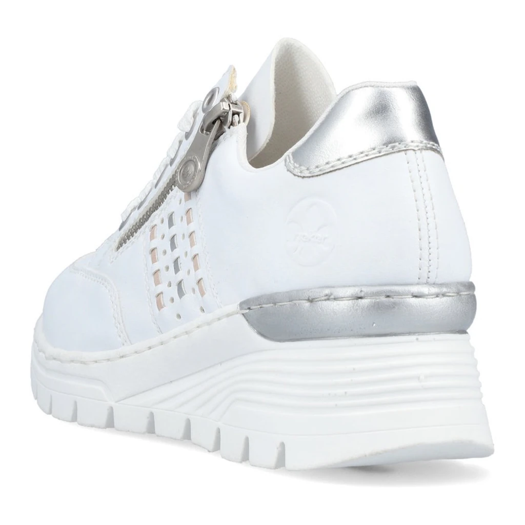Rieker Wedgesneaker mit seitlichen Flechtdurchzügen Freizeitschuh Halbschuh Schnürschuh online bestellen Muttertagsangebot