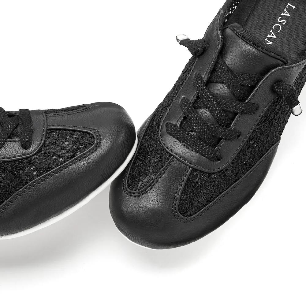 LASCANA Sneaker »Slip In Sneaker Freizeitschuh Halbschuh« mit modischen Spitzendetails VEGAN Top Angebot