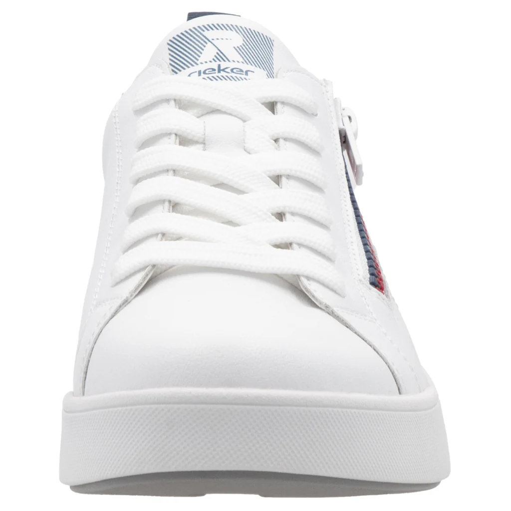RIEKER Sport Sneaker Schnürung und Reißverschluss Freizeitschuh Halbschuh Schnürschuh ▷ für Letzte 3 Tage