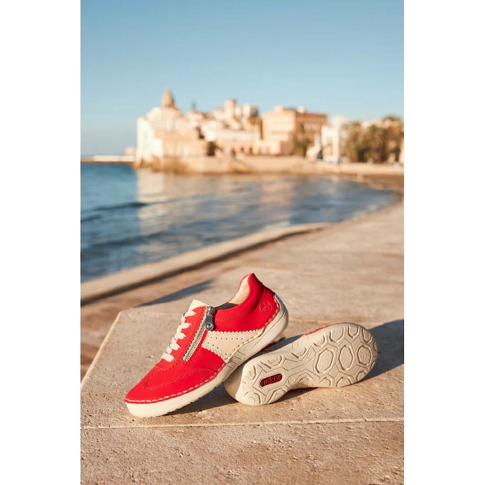 Rieker Sneaker Halbschuh Freizeitschuh Schnürschuh mit Reißverschluss online bestellen Kostenloser Versand international