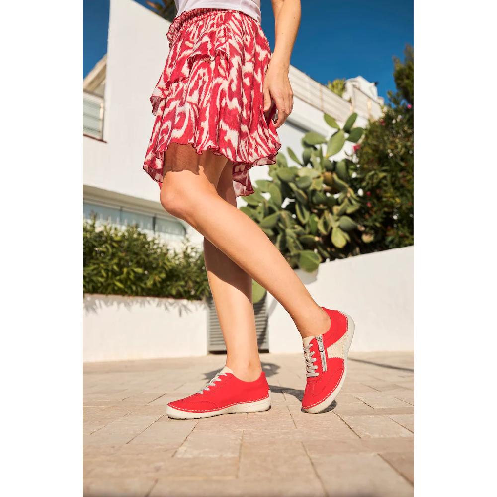 Rieker Sneaker Halbschuh Freizeitschuh Schnürschuh mit Reißverschluss online bestellen Kostenloser Versand international