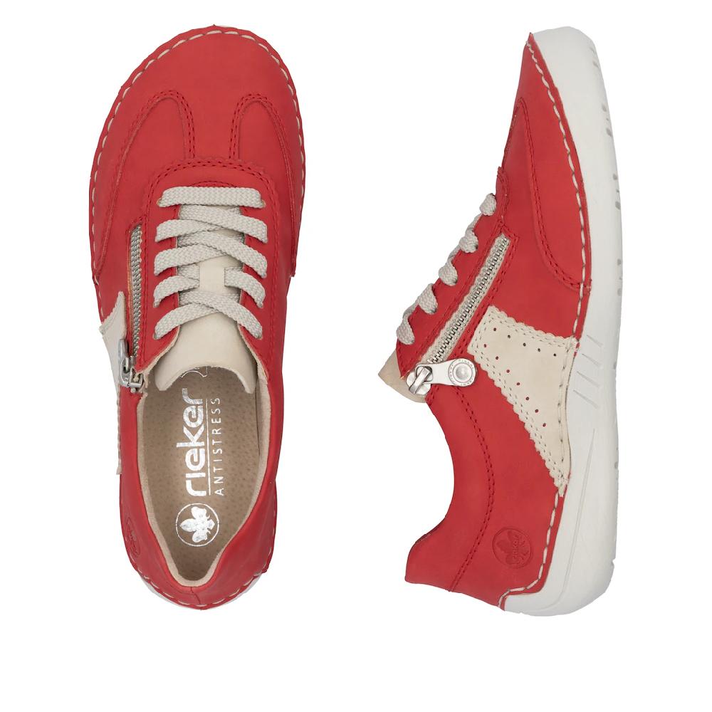 Rieker Sneaker Halbschuh Freizeitschuh Schnürschuh mit Reißverschluss online bestellen Kostenloser Versand international
