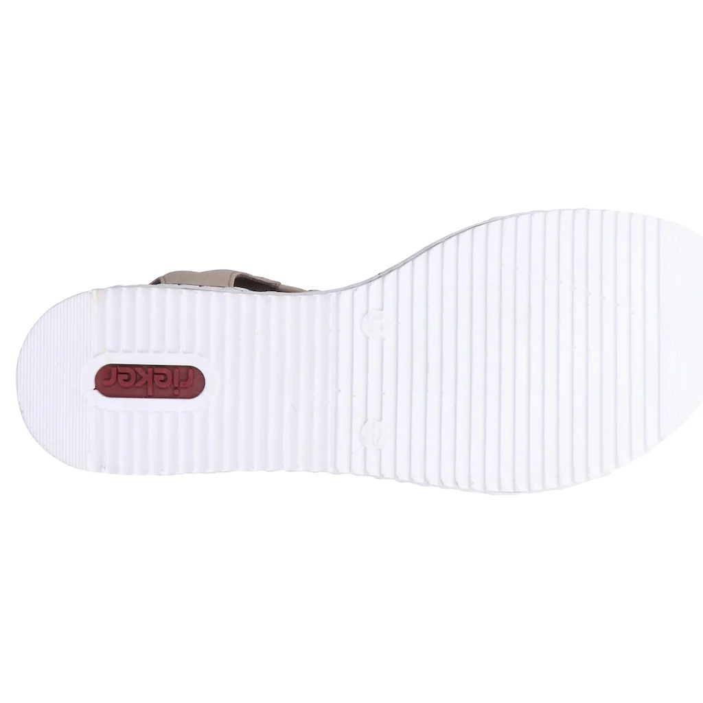 Rieker Sandale Sommerschuh Sandalette Keilabsatz in geflochtenem Look online kaufen Günstig kaufen