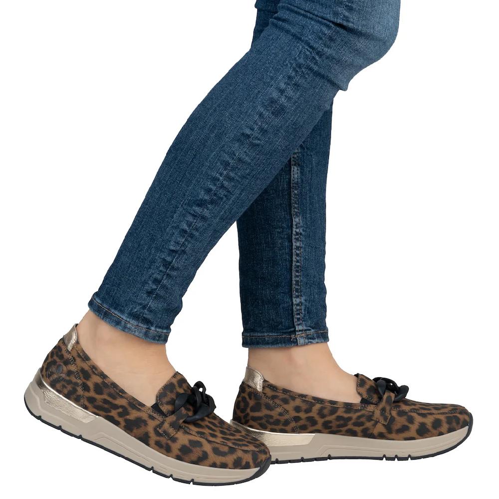 Rieker Loafer Slipper Slip-on Sneaker Halbschuh mit modischer Zierkette bestellen Valentinstagsangebot