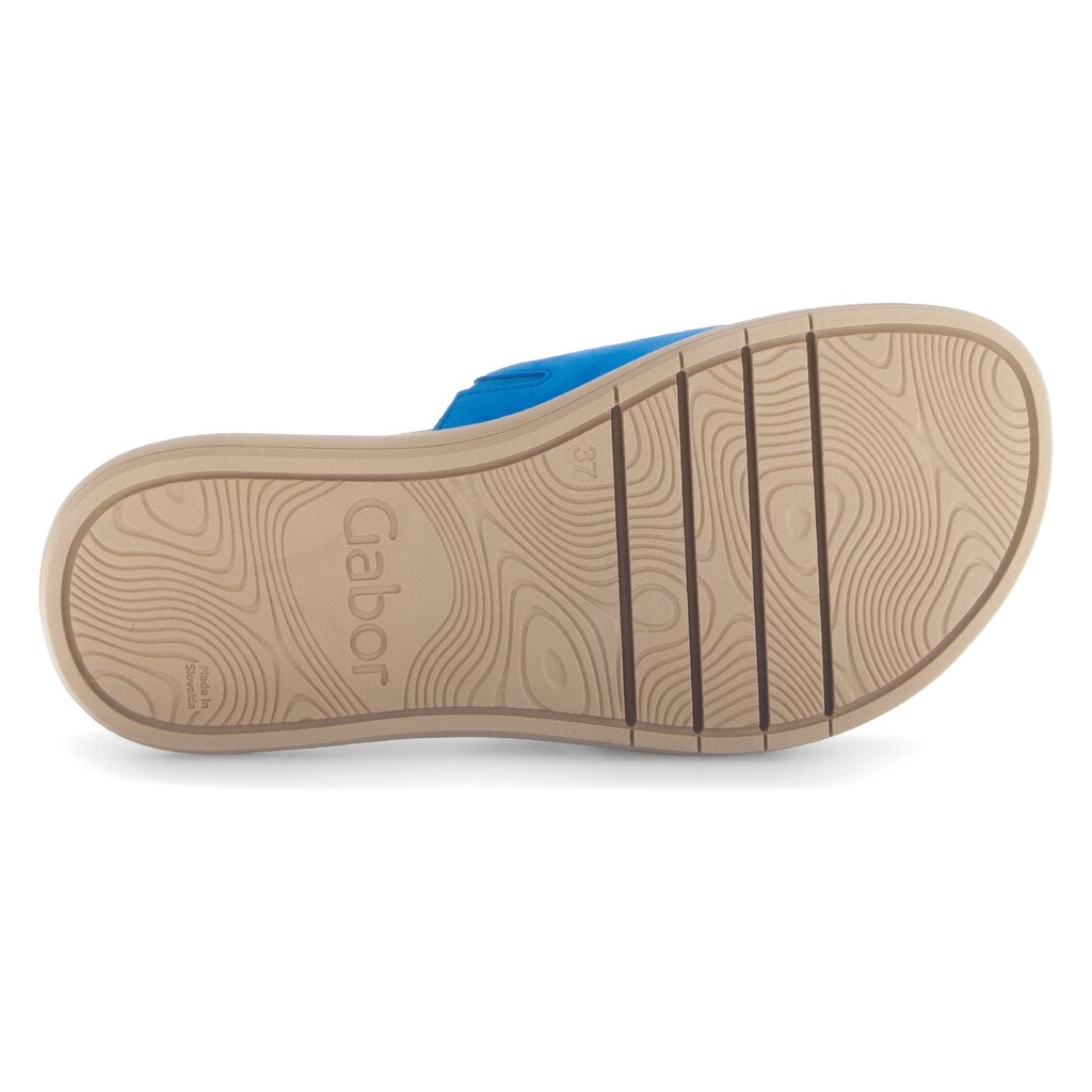 Gabor Pantolette Plateau Sommerschuh Schlappen mit großer Zierschnalle kaufen Top Angebot