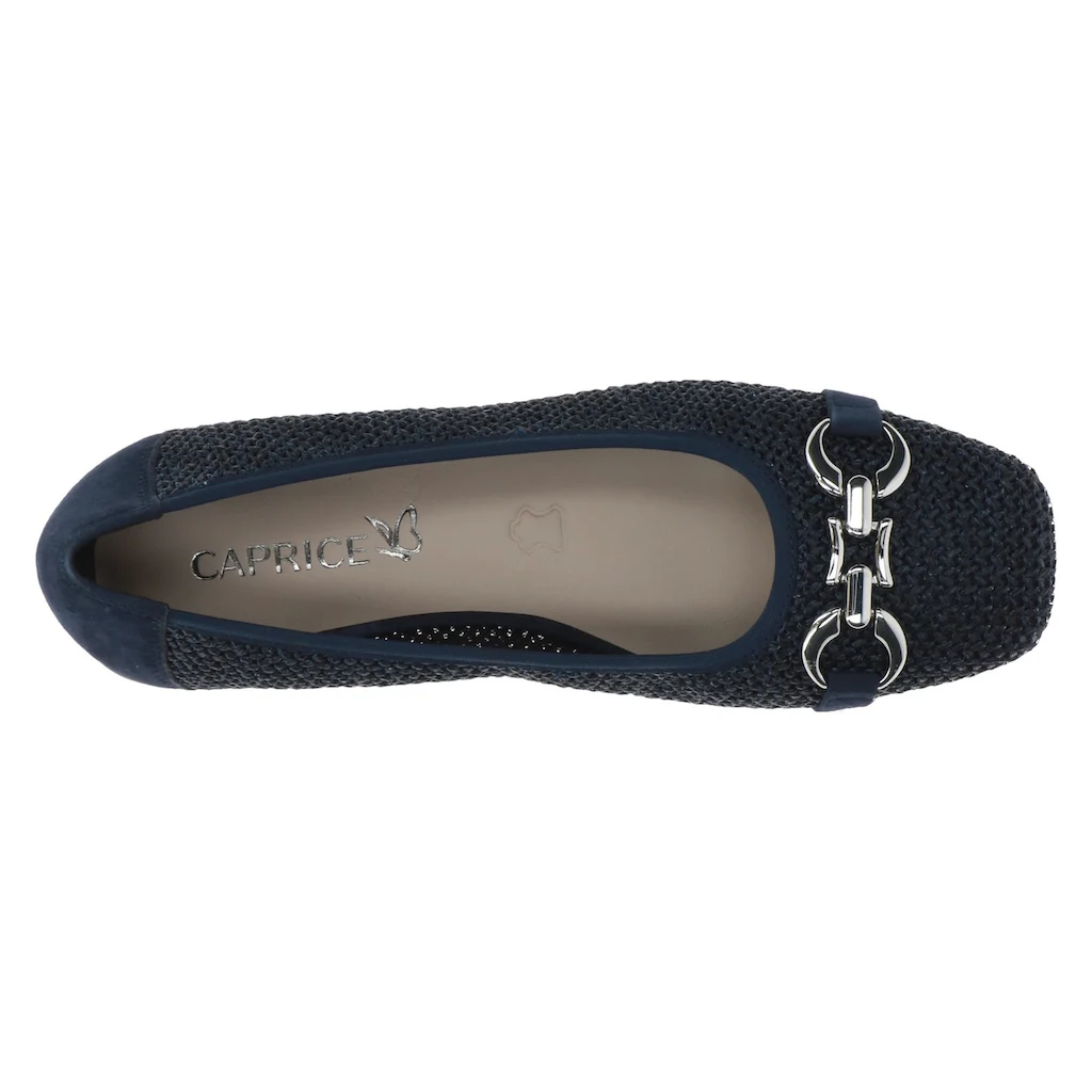 Caprice Ballerina Blockabsatz Bequemschuh Businessschuh mit Schmuckelement Discount Store für neue Produkte