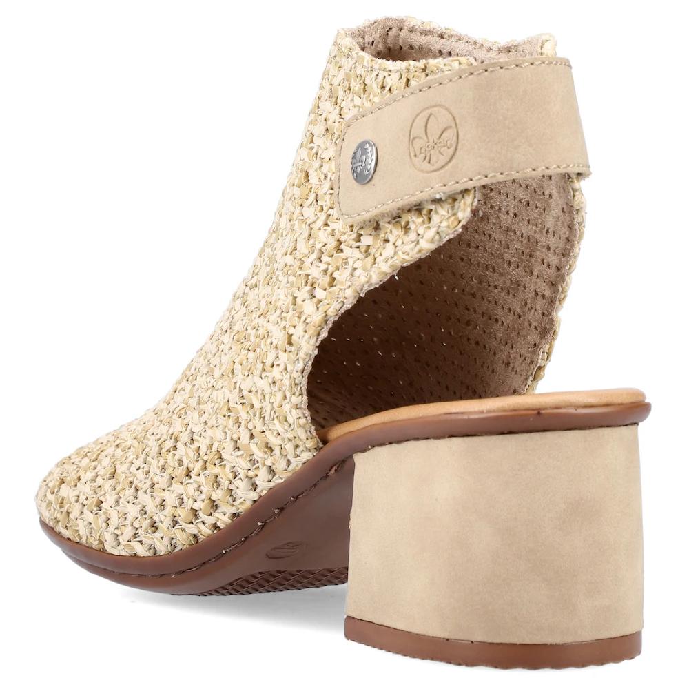 Rieker Sandalette Sommerschuh Sandalette Blockabsatz in modischer Flecht-Optik kaufen Begrenzt auf 3 Tage