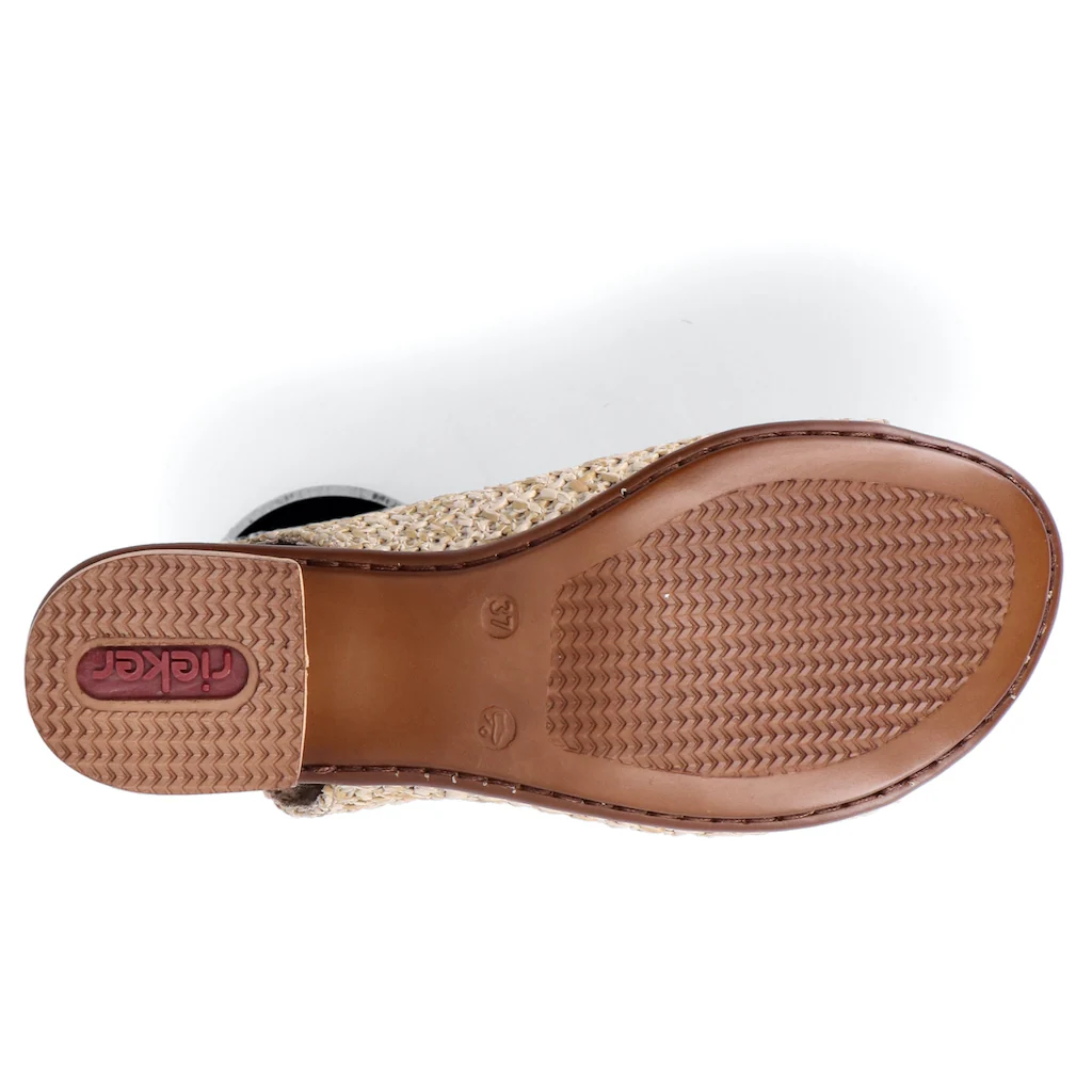Rieker Sandalette Sommerschuh Sandalette Blockabsatz in modischer Flecht-Optik kaufen Begrenzt auf 3 Tage
