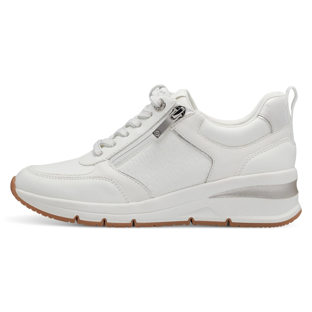 Tamaris Keilsneaker Freizeitschuh Halbschuh Schnürschuh mit Außenreißverschluss online kaufen Schlussverkauf