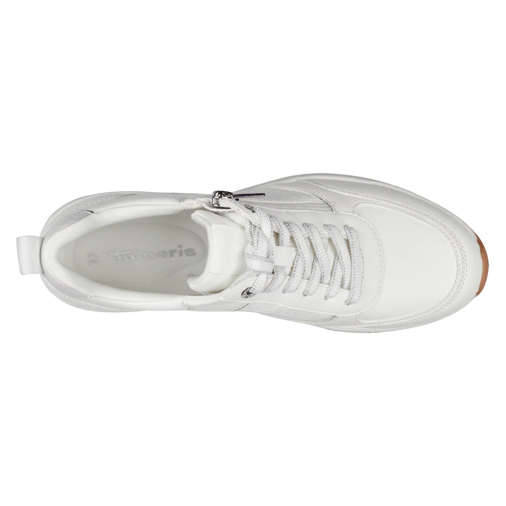 Tamaris Keilsneaker Freizeitschuh Halbschuh Schnürschuh mit Außenreißverschluss online kaufen Schlussverkauf