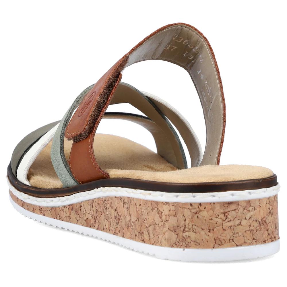 Rieker Pantolette Keilabsatz Sommerschuh Schlappen mit Klettriemchen online bestellen Kauf eins, bekomm eins gratis