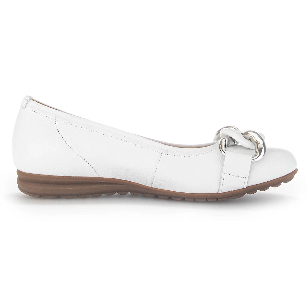 Gabor Ballerina »FLORENZ« Hochzeitsschuh Flache Schuhe Slipper mit eleganter Zierkette bestellen Lagerräumung