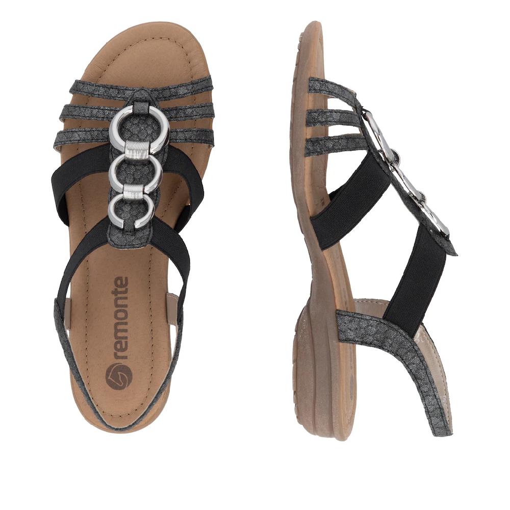 Remonte Sandale Sommerschuh Sandalette Keilabsatz mit Gummizügen Bestseller