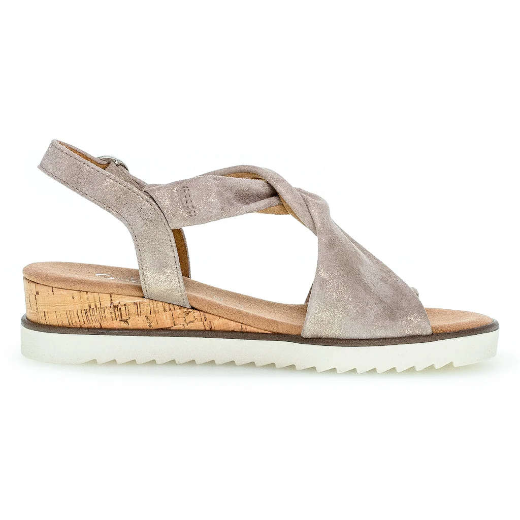 Gabor Keilsandalette »GENUA« Sommerschuh Sandale Keilabsatz mit Metallic-Effekt online bestellen Bis zu 55% Rabatt
