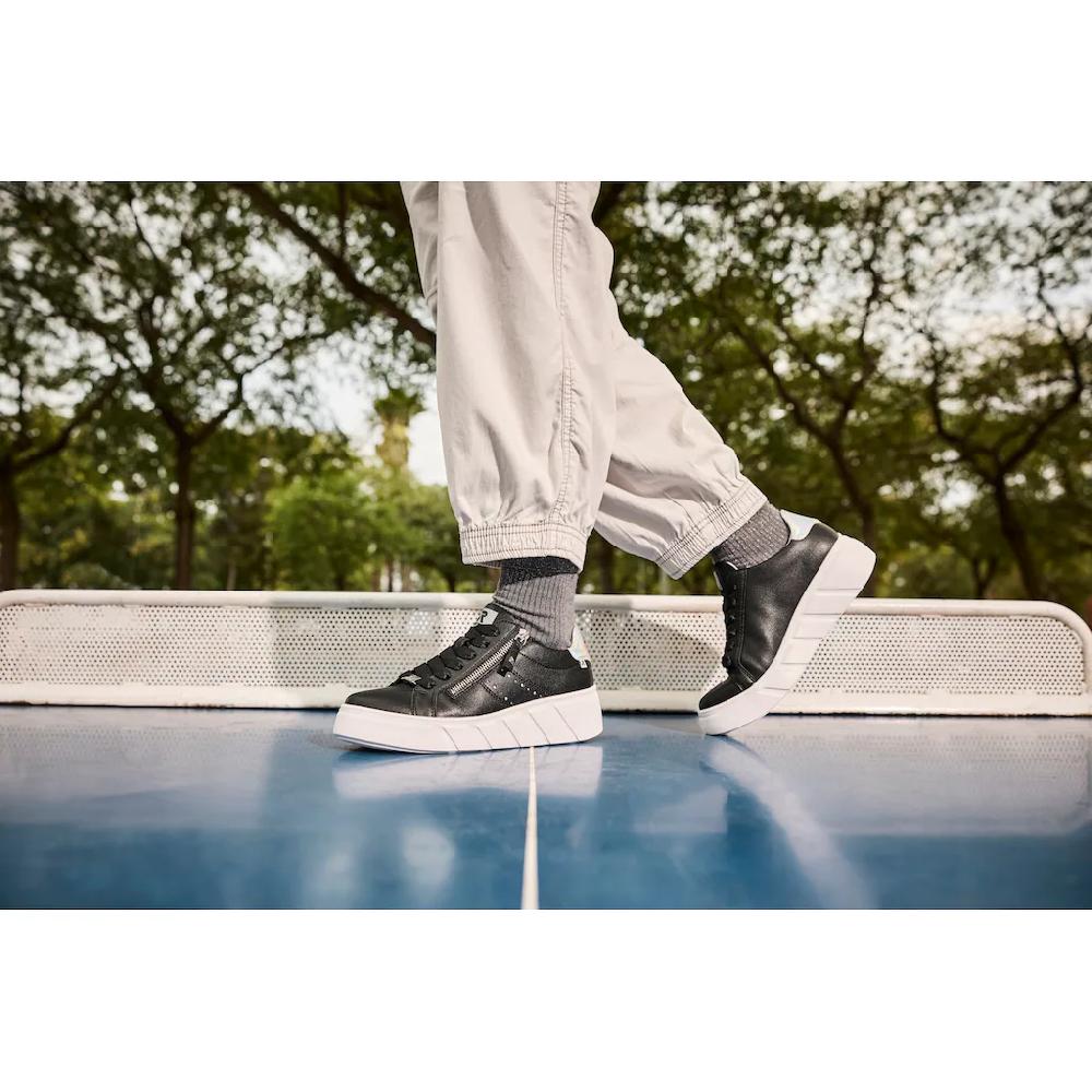 RIEKER Sport Plateausneaker Freizeitschuh Halbschuh Schnürschuh mit seitlicher Perforation kaufen Speichern exportieren