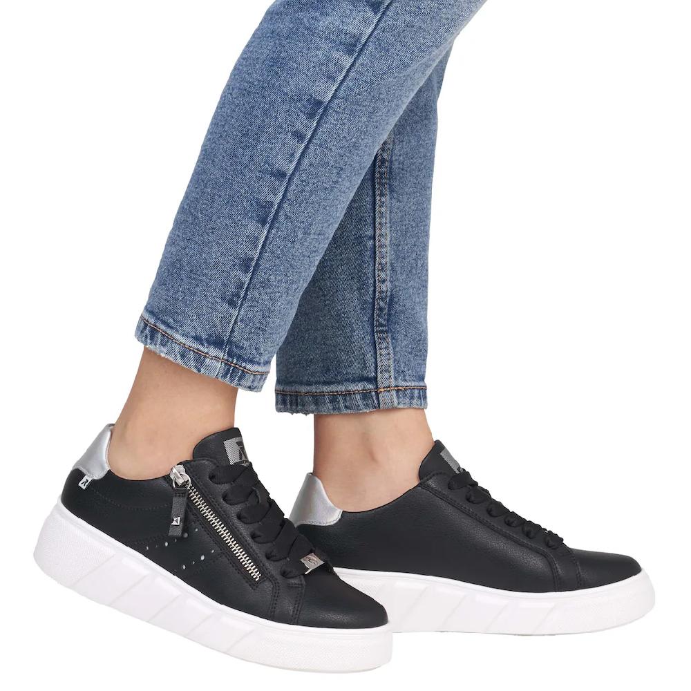 RIEKER Sport Plateausneaker Freizeitschuh Halbschuh Schnürschuh mit seitlicher Perforation kaufen Speichern exportieren