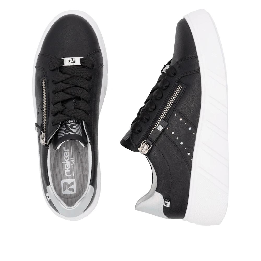 RIEKER Sport Plateausneaker Freizeitschuh Halbschuh Schnürschuh mit seitlicher Perforation kaufen Speichern exportieren