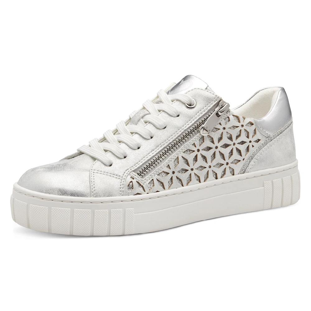 MARCO TOZZI Plateausneaker Freizeitschuh Halbschuh Schnürschuh mit unterlegtem Lochmuster bestellen
