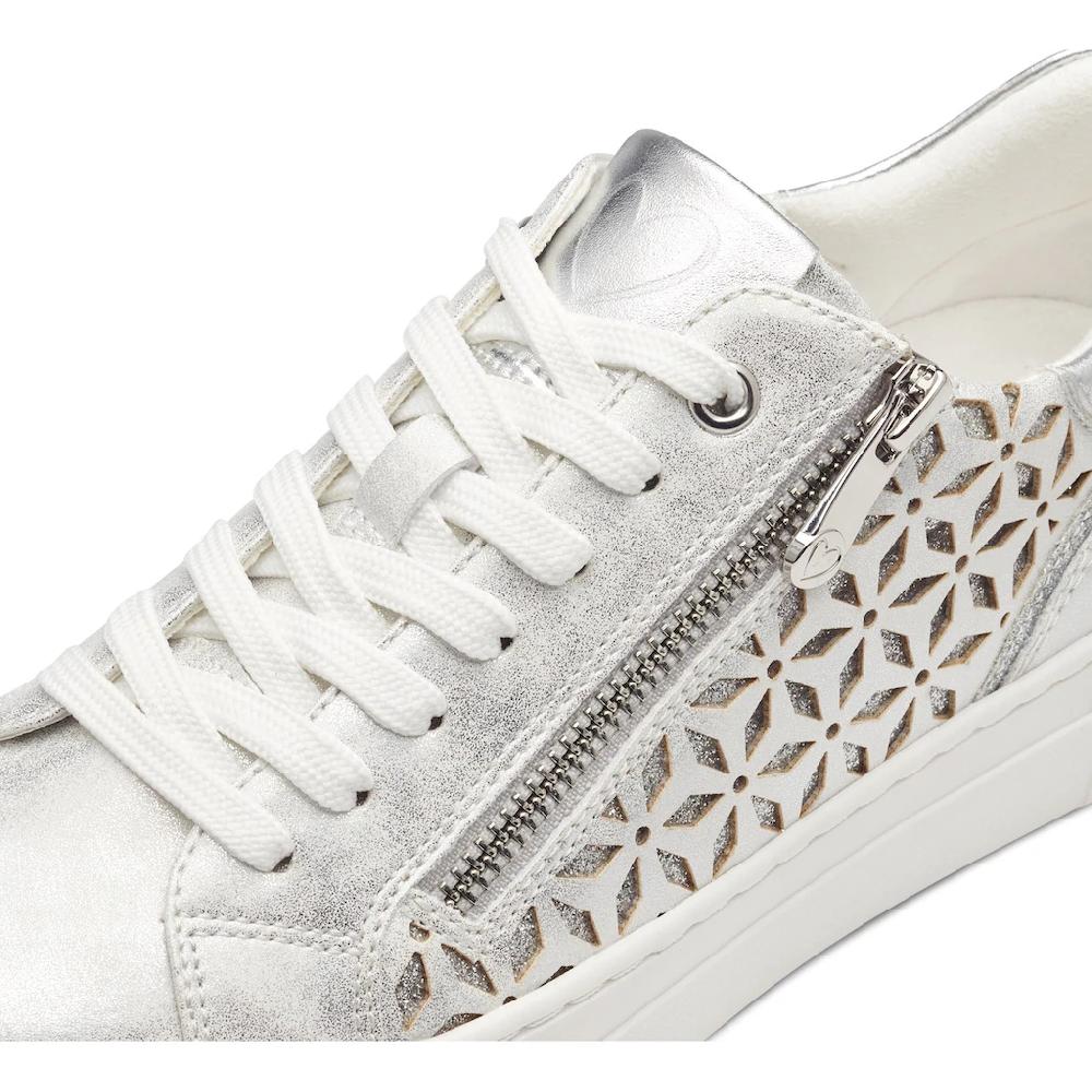MARCO TOZZI Plateausneaker Freizeitschuh Halbschuh Schnürschuh mit unterlegtem Lochmuster bestellen Kauf eins, bekomm eins gratis