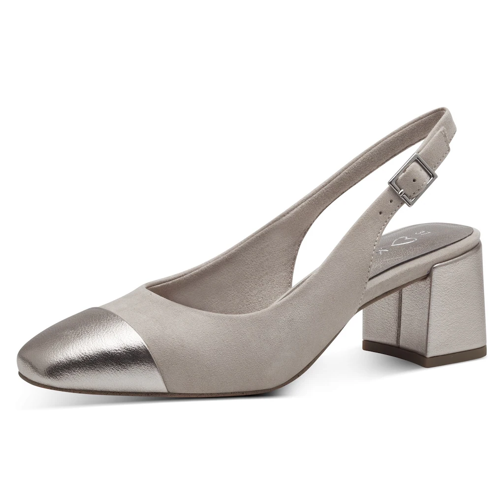 MARCO TOZZI Slingpumps Abendschuh Sommerschuh Blockabsatz in modischer Karreeform online kaufen Riesige Ersparnisse