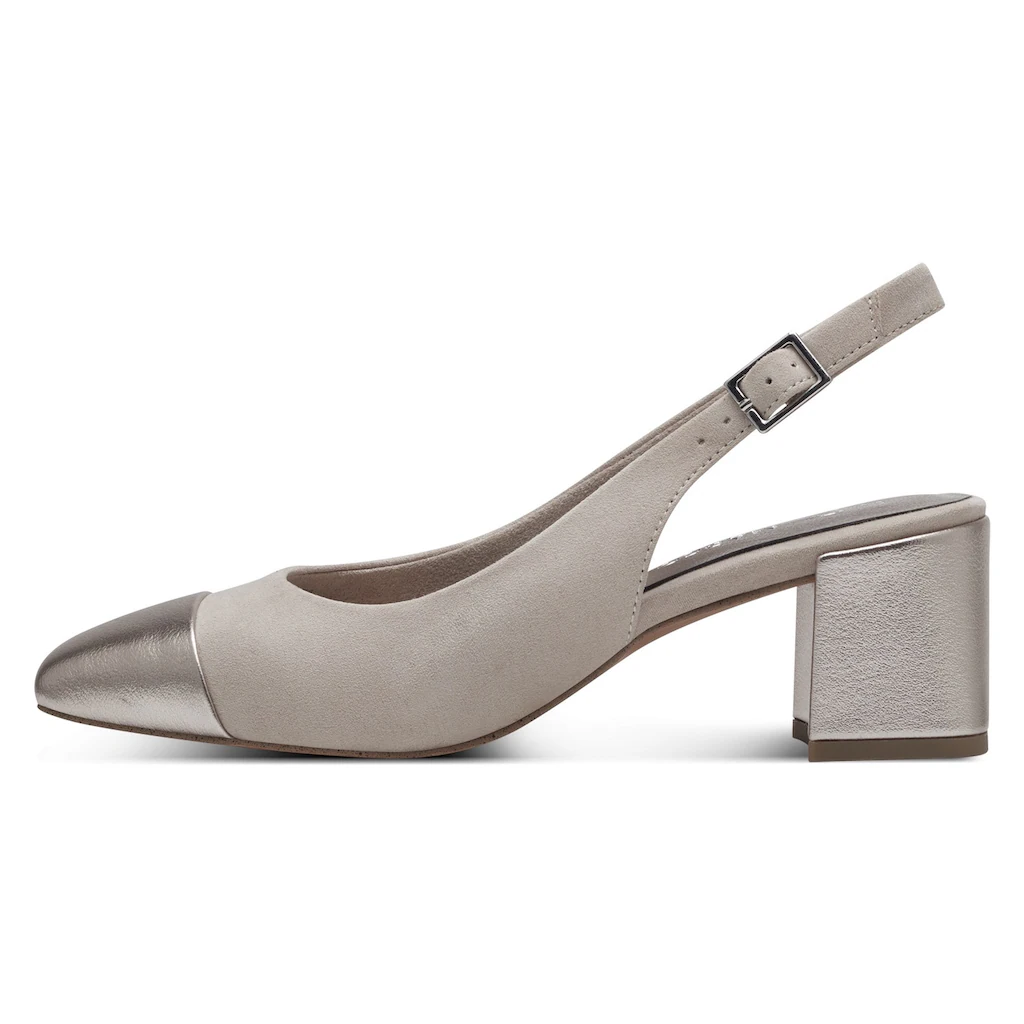 MARCO TOZZI Slingpumps Abendschuh Sommerschuh Blockabsatz in modischer Karreeform online kaufen Riesige Ersparnisse