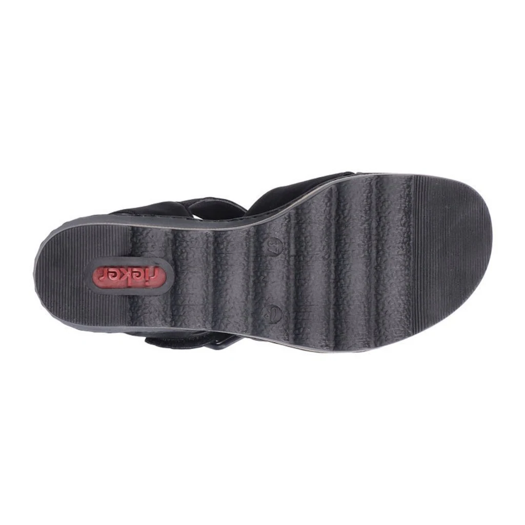 Rieker Keilsandalette Sommerschuh Sandale Keilabsatz mit gekreuzten Bandagen bestellen Nur für heute