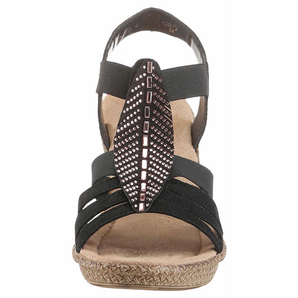Rieker Sandalette mit Glitzersteinchen verziert online kaufen Meist gekauft