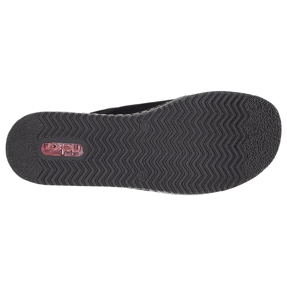 Rieker Pantolette Plateau Sommerschuh Schlappen in klassischer Optik online bestellen Kostenloser Versand