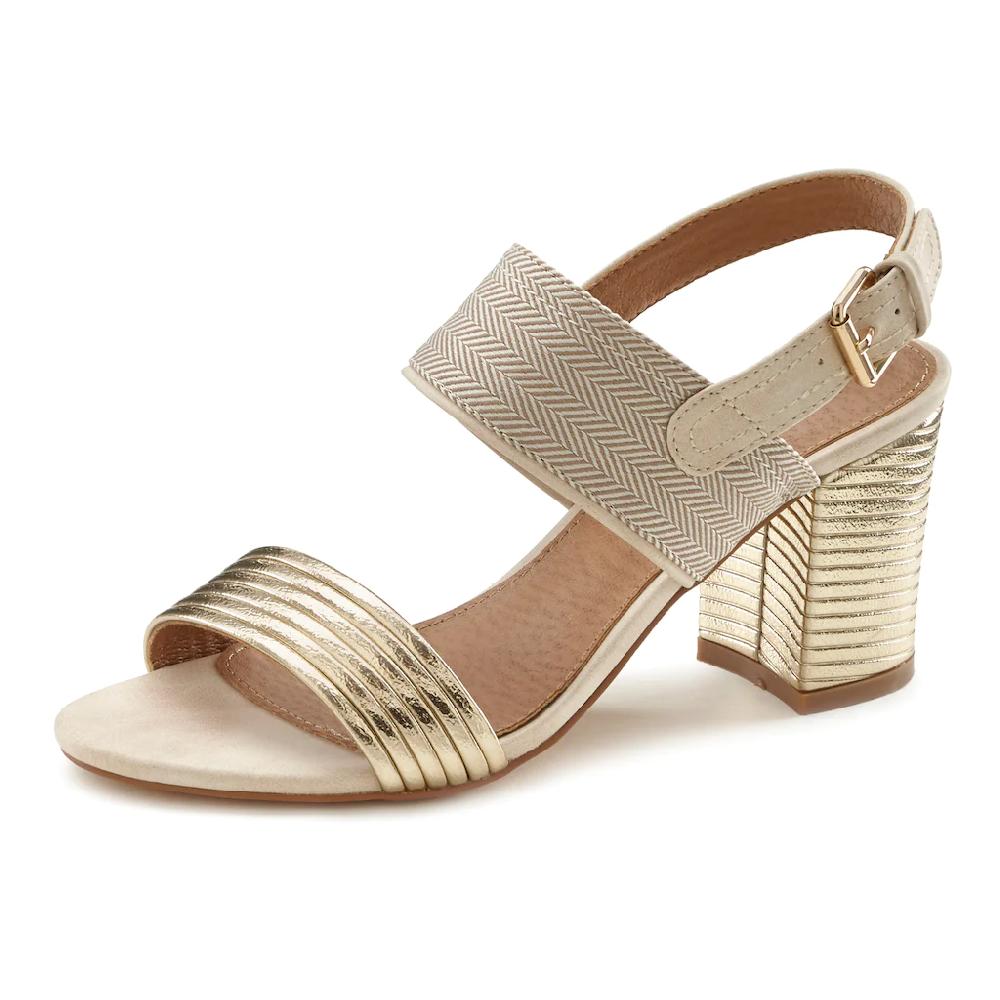 LASCANA Riemchensandalette Sandale Sommerschuh mit Blockabsatz VEGAN bestellen