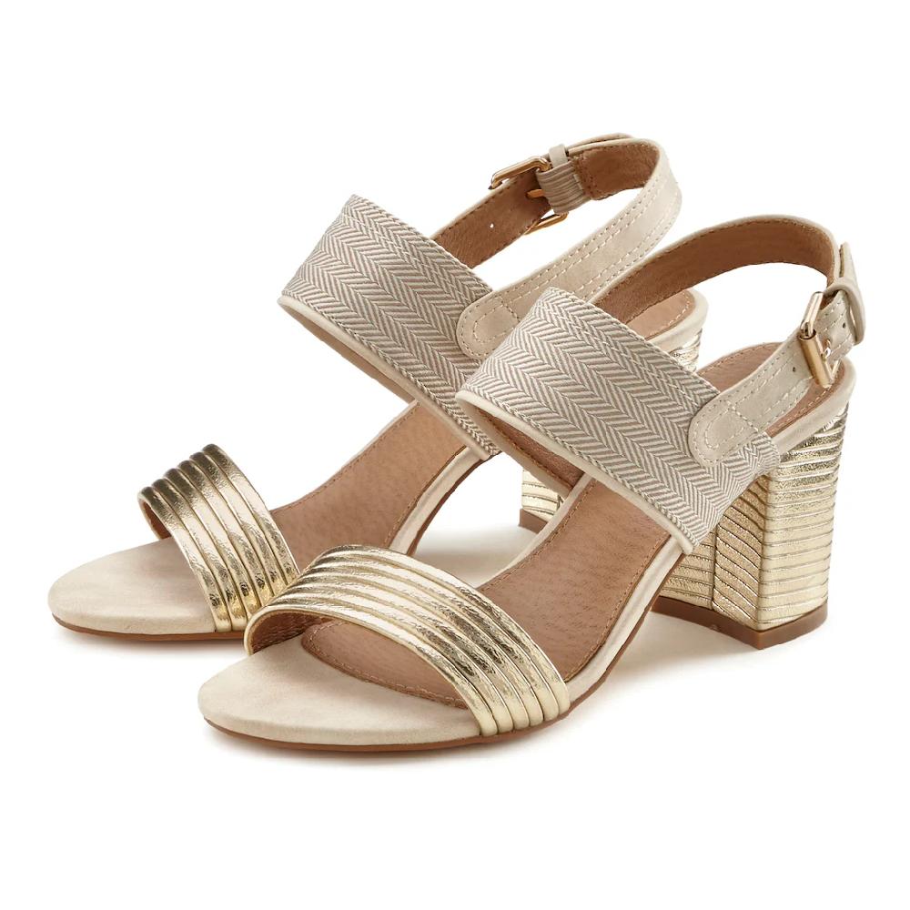 LASCANA Riemchensandalette Sandale Sommerschuh mit Blockabsatz VEGAN bestellen Neueste Mode