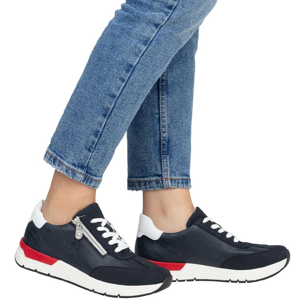 Rieker Keilsneaker Halbschuh Freizeitschuh Schnürschuh mit seiltichem Reißverschluss online bestellen Limitierter Zeitrabatt