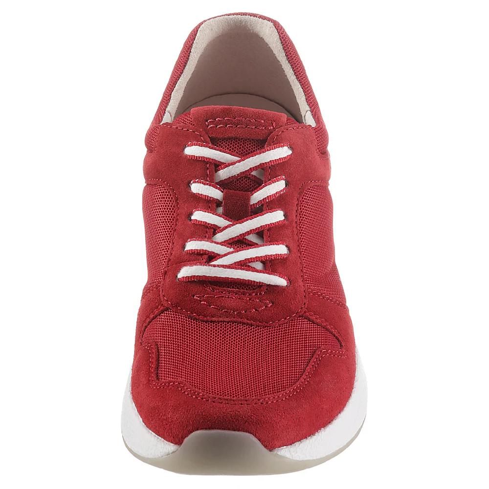 Gabor Rollingsoft Keilsneaker Freizeitschuh Halbschuh Schnürschuh im sommerlichem Materialmix online kaufen Fabrik Onlineshop
